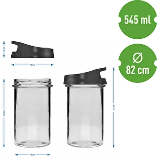 Glasbehållare 545 ml, med lock för upphängning – photo 5