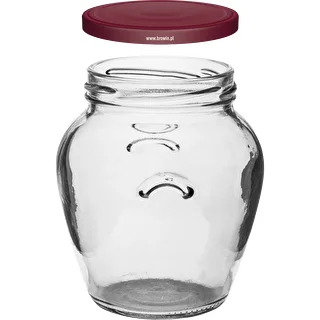Burk Amfora 580 ml (fi 82) med vinrött lock 6 st – photo 3
