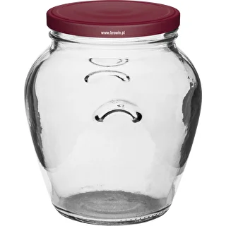 Burk Amfora 580 ml (fi 82) med vinrött lock 6 st – photo 2