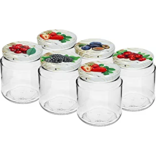 Burk TO, tjockis 580ml med färgglatt lock fi82/6, 6 st.