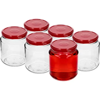 Twist-off burk, tjockis 580ml med vinrött lock fi82/6, 6 st. – photo 2