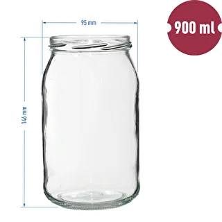 Burk TO 900 ml med färgat lock fi82/6 - 6 st. – photo 2