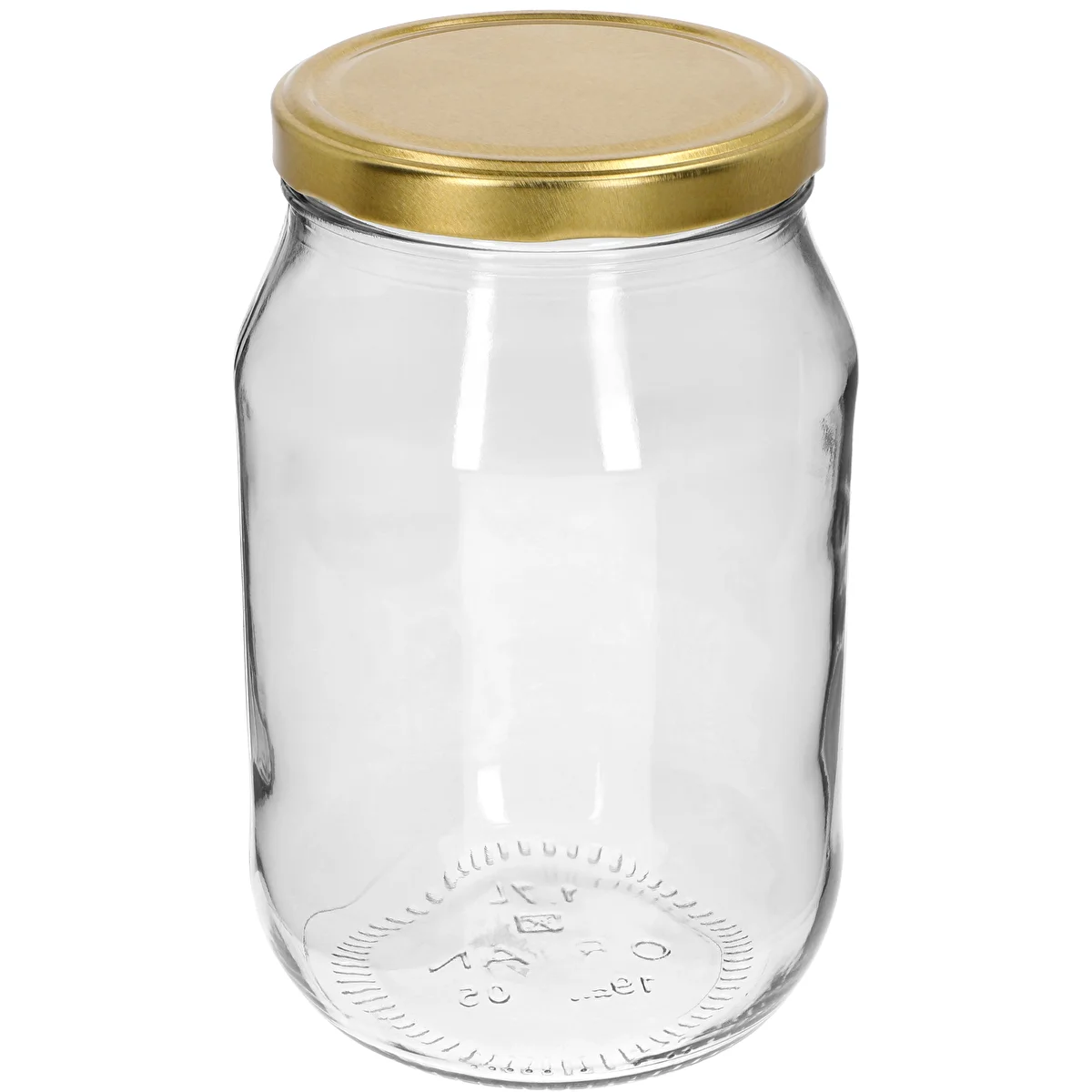 Glasburk TO 1,7 L med guldfärgat lock Ø 100/6, 1 st.