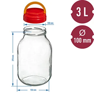Burk TO 3 L med plastlock + tång fi 100 – photo 6