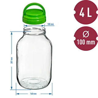 Burk TO 4 L med plastlock + tång fi 100 – photo 6