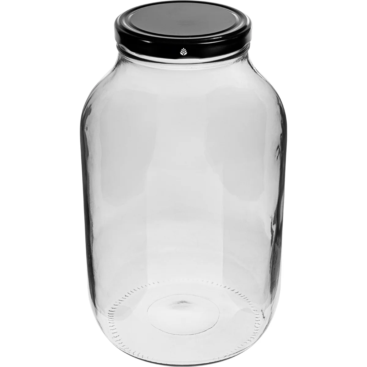 Burk 4L med svart lock ø 100