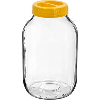 Twist-off burk 4 L och plastlock fi 100 med handtag
