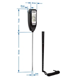 Elektronisk kökstermometer (-50 °C till +300 °C) med fodral, svart – photo 2