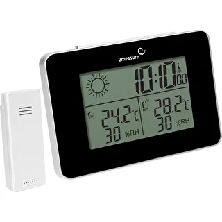 Väderstation RCC – elektronisk, trådlös, belyst sensor, svart – photo 1