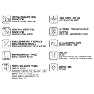 Väderstation RCC – elektronisk, trådlös, belyst sensor, svart – photo 11