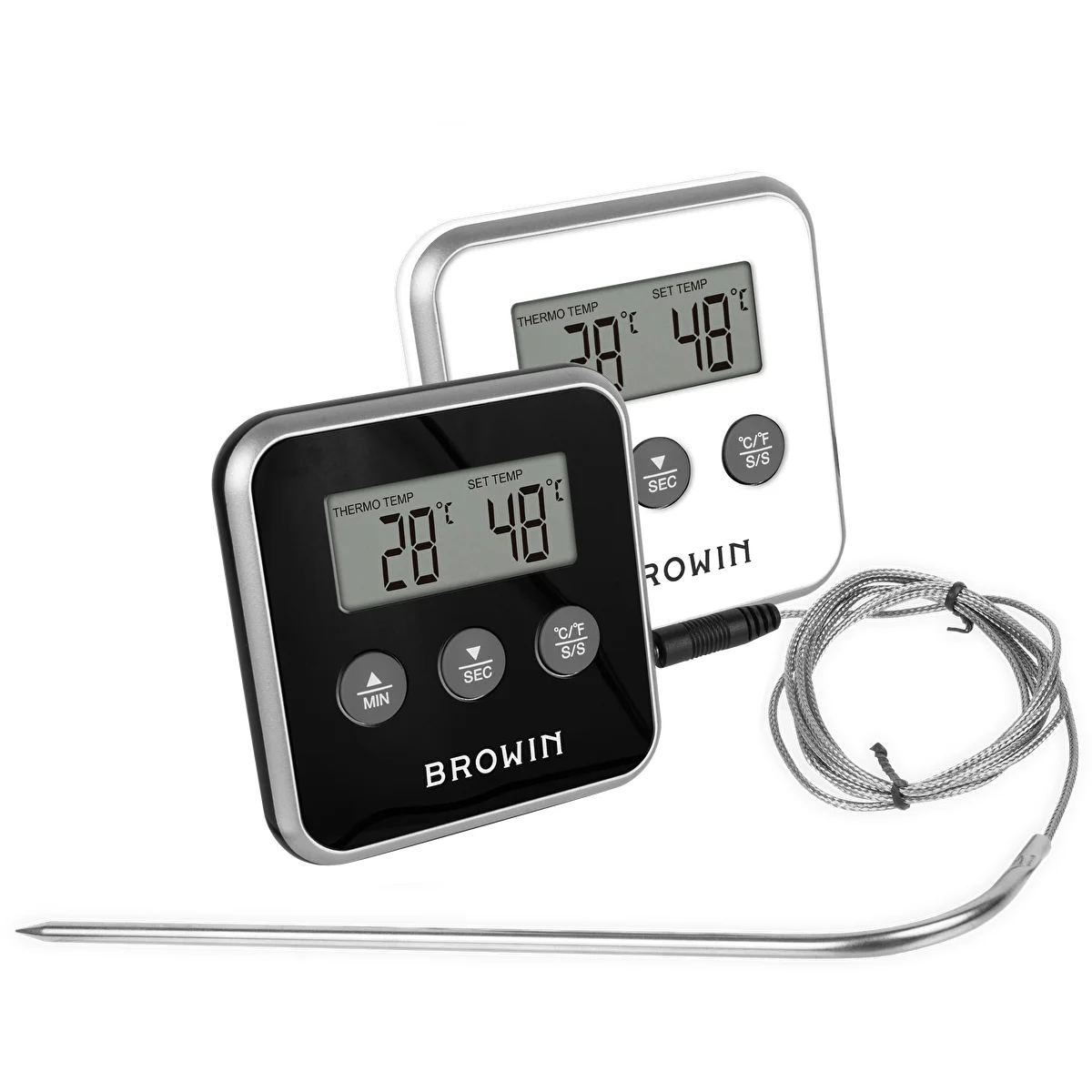 Elektronisk kökstermometer med sond (0°C till 250°C) mix