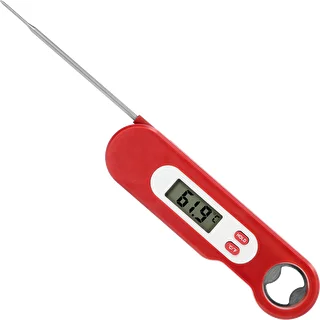 Elektronisk matlagningstermometer med vikbar sond (-50/+300℃), röd – photo 3