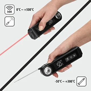 Infraröd kökstermometer, kompakt, med vikbar sond – photo 6