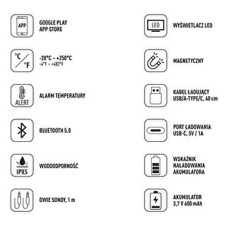 Kökstermometer med Bluetooth, 2 sonder – photo 8