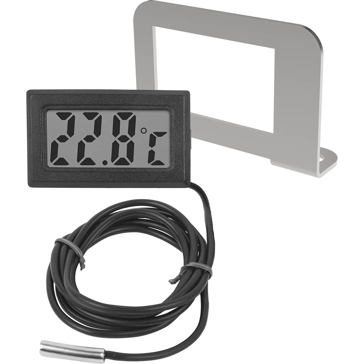 Elektronisk termometer i ram - för destillatorer (-50°C till +110°C)