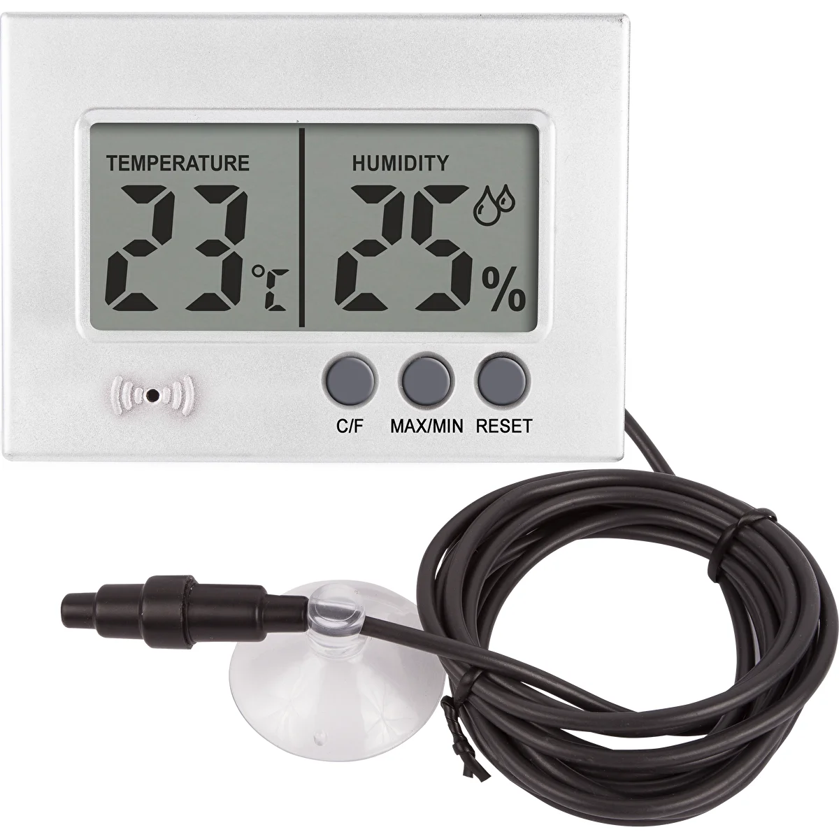 Elektronisk termometer och hygrometer för terrarium (0°C till +50°C) 5 cm