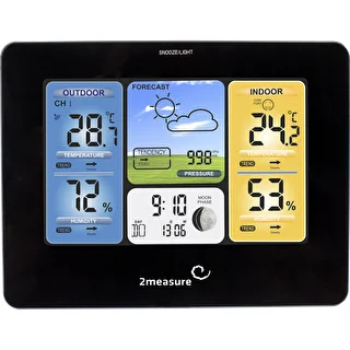 Väderstation RCC – elektronisk, bakgrundsbelyst, trådlös, sensor, svart – photo 4