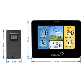 Väderstation RCC – elektronisk, bakgrundsbelyst, trådlös, sensor, svart – photo 11