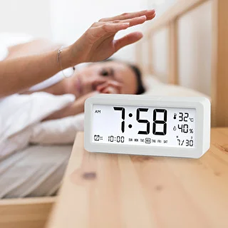 Elektronisk väderstation Soens - vit, med klocka och kalender – photo 7