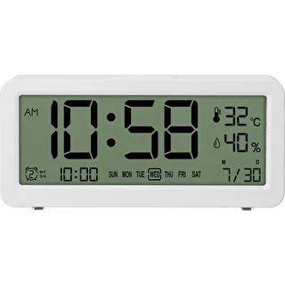 Elektronisk väderstation Soens - vit, med klocka och kalender – photo 2