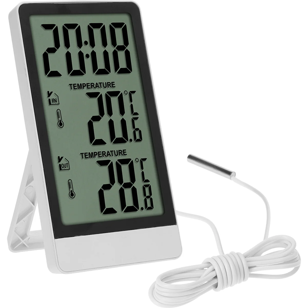 Elektronisk termometer från Soens – med sond, vit