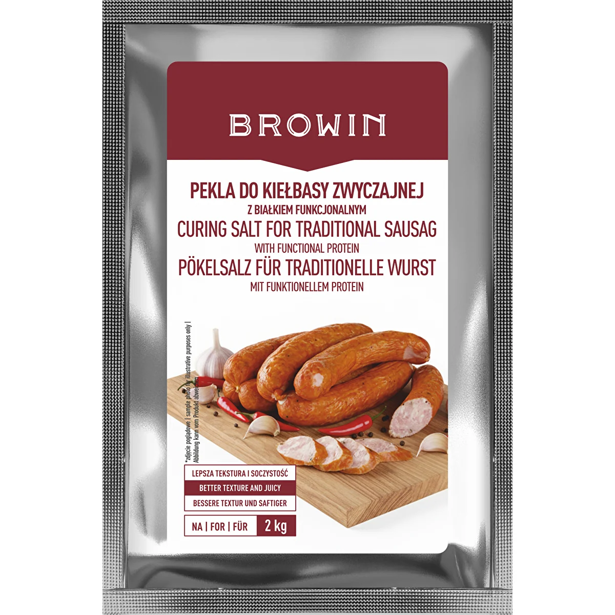 Peklosól – Pökelblandning för vanlig korv, med funktionellt protein, 64 g