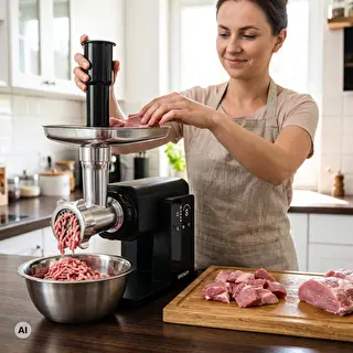 Multifunktionell köttkvarn – med pekskärm, grönsaksskärare och passerkvarn, 2000 W – photo 8