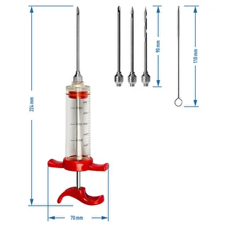 Injektionsspruta 30 ml + 3 nålar + rengöringsborste – photo 7