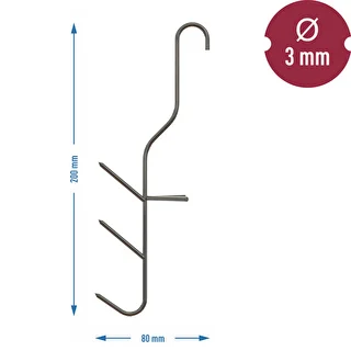 Rökningskrokar för fisk - tredubbla, 5 st. – photo 3