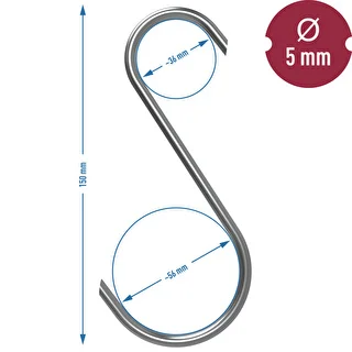 Rökkrokar – S, snedkapade 45° 5 mm x 150 mm 5 st. – photo 7