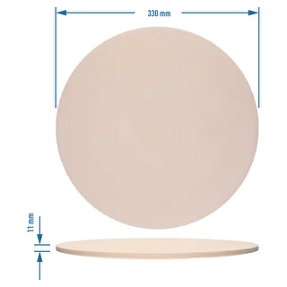 Rund pizzasten, tillverkad av kordierit, diameter 33 cm – photo 7
