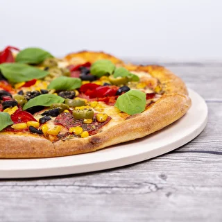 Rund pizzasten, tillverkad av kordierit, diameter 33 cm – photo 19