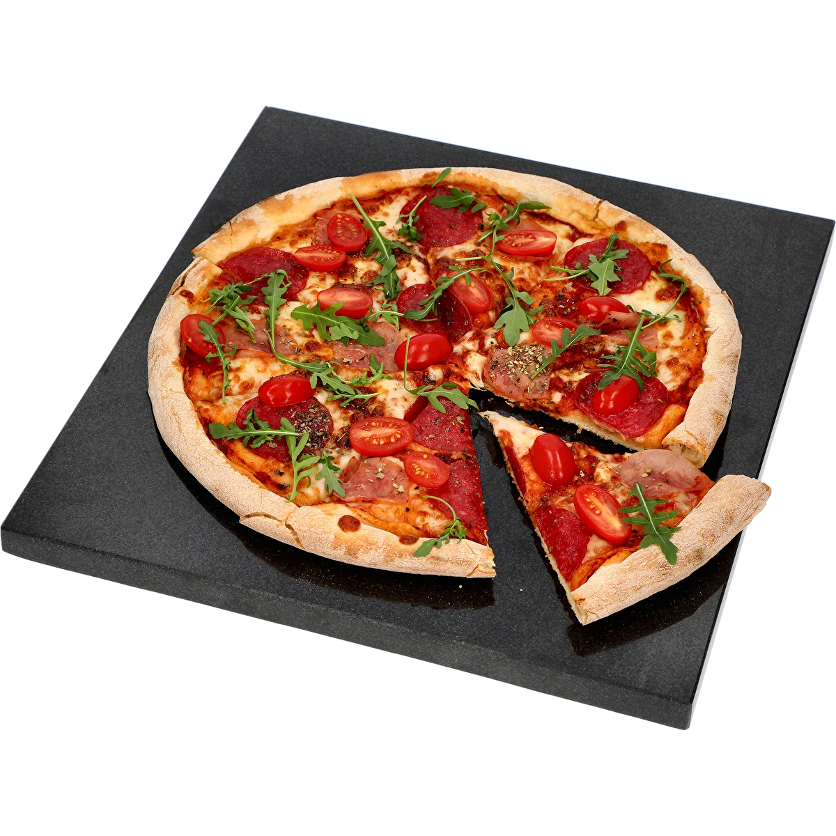 Rektangulär granitpizzasten 37 x 35 cm