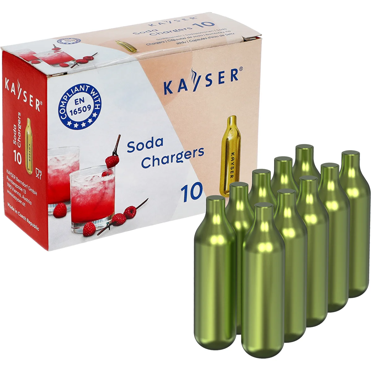 Patroner till SodaJoy kolsyremaskin, Kayser 10 st.