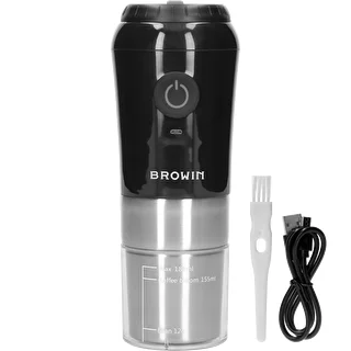 Kaffekvarn - elektrisk, med kvarnstenar, med bryggare och mugg – photo 2