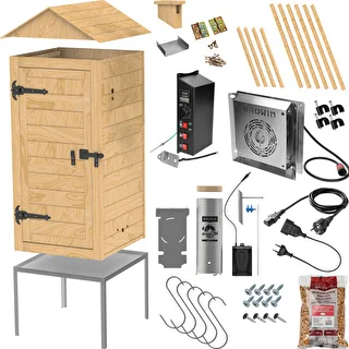 Trädgårdsrökskåp i trä 200 L – dragON Wood 100E med elektrisk värmemodul och styrenhet – photo 3