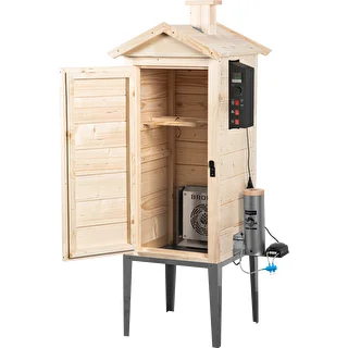 Trädgårdsrökskåp i trä 200 L – dragON Wood 100E med elektrisk värmemodul och styrenhet – photo 2