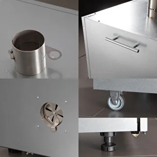 Rökkammare i metall 250L, med hjul – photo 3