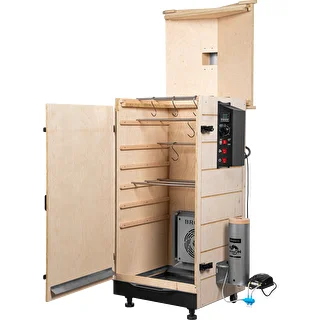 Ramlöst rökskåp dragON PLYWOOD NATURE med digital styrenhet, 200 L – photo 3