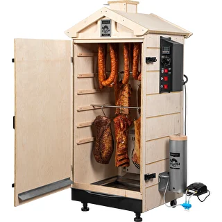 Ramlöst rökskåp dragON PLYWOOD NATURE med digital styrenhet, 200 L – photo 4