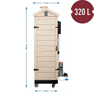 Rökskåp dragON PLYWOOD NATURE – ramlöst, modulärt, med digital styrenhet, 320 l – photo 8