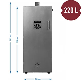 Rökkammare i metall 250L, med hjul – photo 4