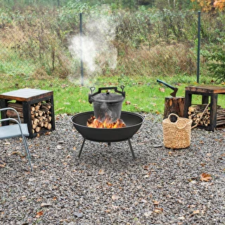 Eldfat för trädgården med grillgaller, Ø55 cm, runt, skålformad – photo 11