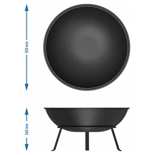 Eldfat för trädgården med grillgaller, Ø55 cm, runt, skålformad – photo 8