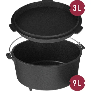 Hängande gjutjärnsgryta med stekpanna – photo 8