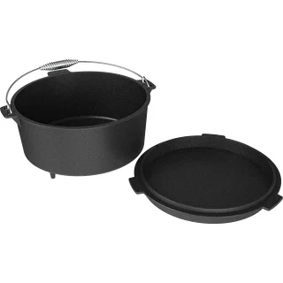 Hängande gjutjärnsgryta med stekpanna – photo 5
