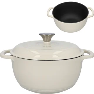 Emaljerad gjutjärnsgryta – ecru, 4 L – photo 1