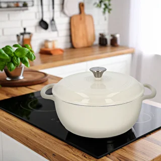 Emaljerad gjutjärnsgryta – ecru, 5,8 L – photo 9