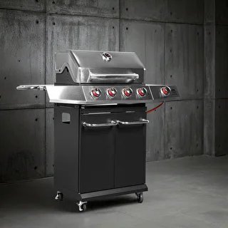 Gasolgrill dragON BBQ101, 11,7 kW, svart-silver – photo 4