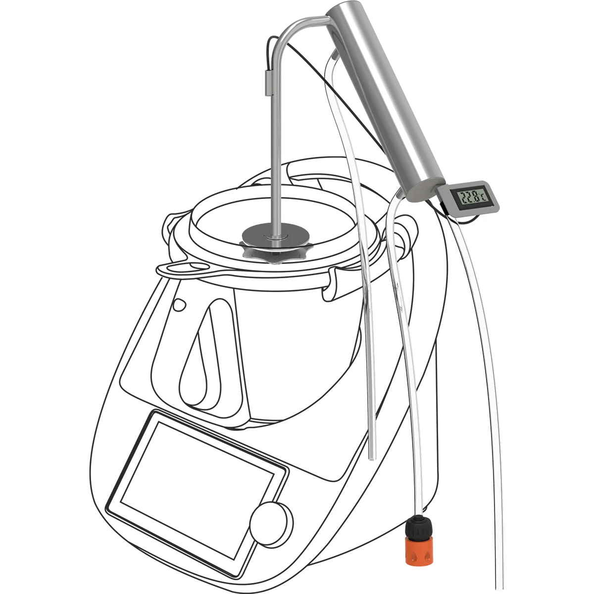 Aroma Plus-destillator för köksrobot